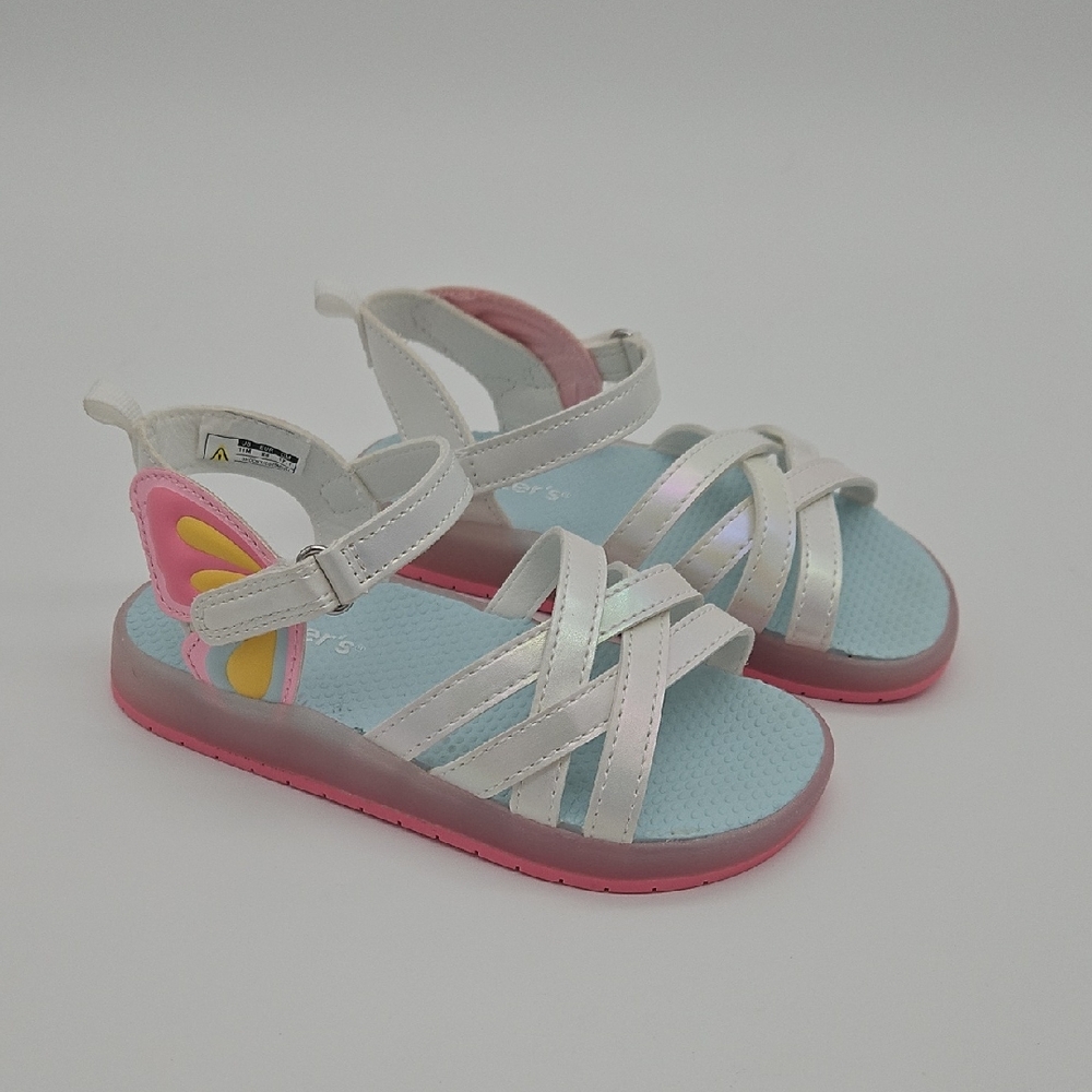 Kids Strappy Sandals with Butterfly Accent
